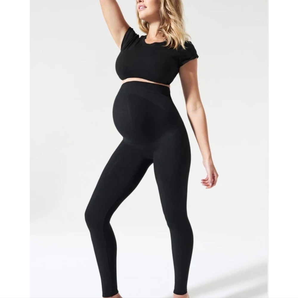 BLANQI Everyday Maternity Belly Support Black Leggings Size L